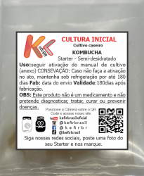 Kombucha Mushroom Fração + Pote  + Colher  (FRETE GRÁTIS)